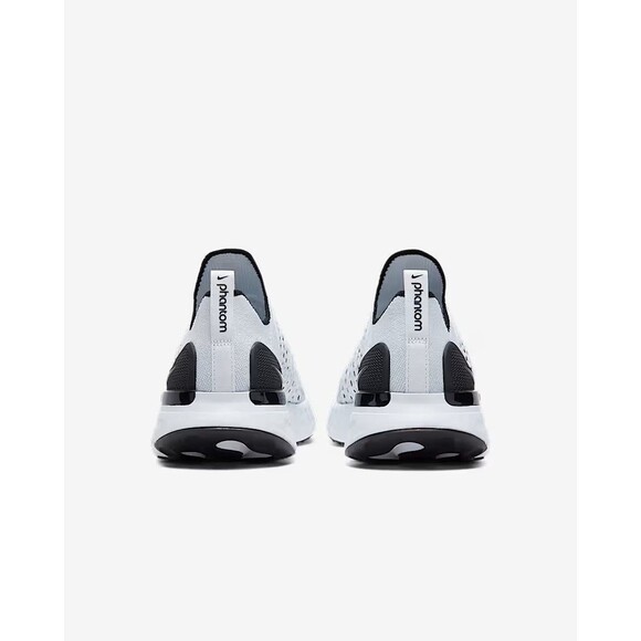 Size 9.5 Nike React Phantom Run FK Flyknit 2 True White Black Mens CJ0277-100 - Picture 6 of 8